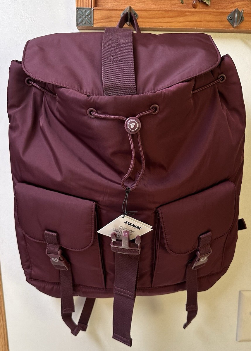 バックパック・リュック NOIAGO Nylon Dual Backpack Purple Victorias Secret Pink Cargo Backpack Nylon Book Bag Travel