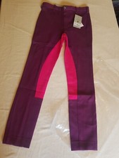 Shires Wessex Maids Two Tone Jodhpurs Childs Purple / Pink Size 28