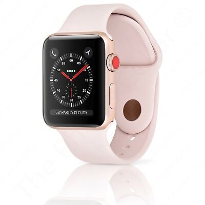 Apple Watch Series 3 Sport 42mm Gold Aluminum Pink Sand Sport Band LTE Cellular 190198511324 | eBay
