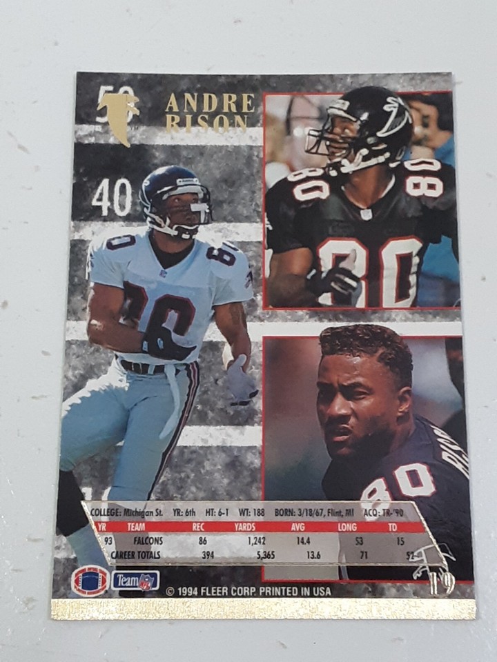 Andre Rison Atlanta Falcons 1994 Fleer Ultra Card #19 | eBay