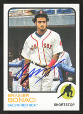 Brainer Bonaci Signed 2022 Topps Heritage Minors #44 Boston Red Sox 3