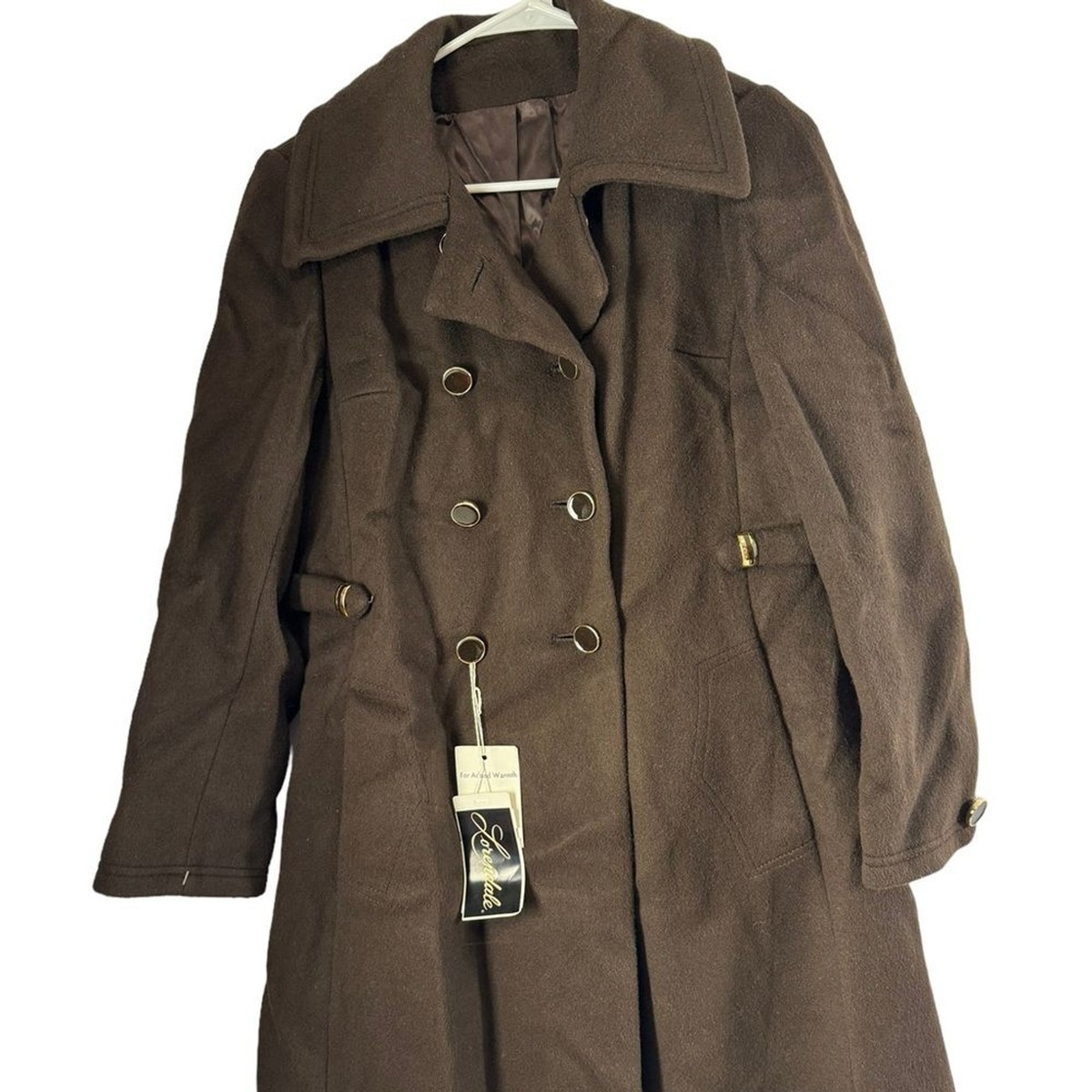 Vintage Lorendale 100% wool double breasted coat - size 6