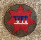 WWII era US Army seventh core embroidered shoulder patch — photo 1