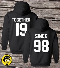 Together Since Date , Custom couple hoodies, Matching Couple Hoodies Set 