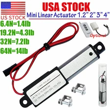 Electric Micro Linear Actuator 12V 1.2" 2" 3" 4" Stroke Fast Speed Up To 6inch/s