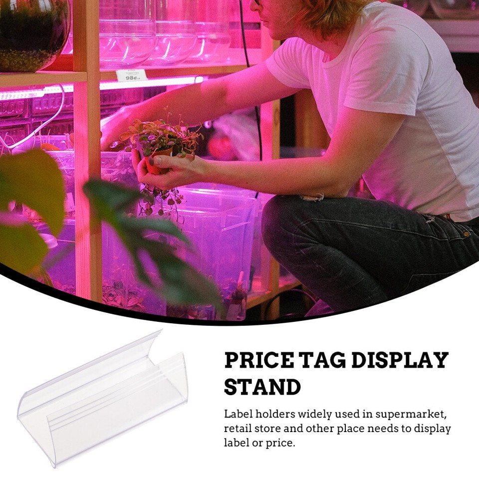 30 Pcs Storage Bins Sign Holder Stands Clip on Shelf Label Holders eBay