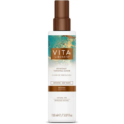 Vita Liberata Heavenly Tanning Elixir UNTINTED Medium Natural Tan 150ml New