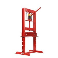 6T Hydraulic PressJackstand, H-Form, Red, 40x40x95cm, Adj. Height, Locking Pins