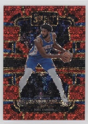 2023-24 Panini Select Concourse Red Disco Prizm 21/49 Joel Embiid #4 7y2