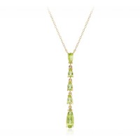 Halskette Aus Vergoldetem Silber Mit Peridot