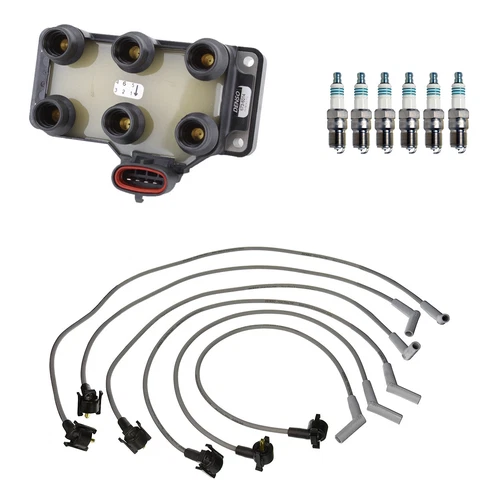 Denso Ignition Coil Wires 6 Iridium Power Spark Plugs Kit For E-150 Econoline V6 - Picture 1 of 1