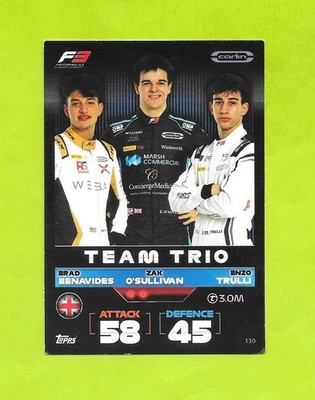 Topps Card - 2022 - Formel 3 - Benavides / O'Sullivan / Trulli - No.130
