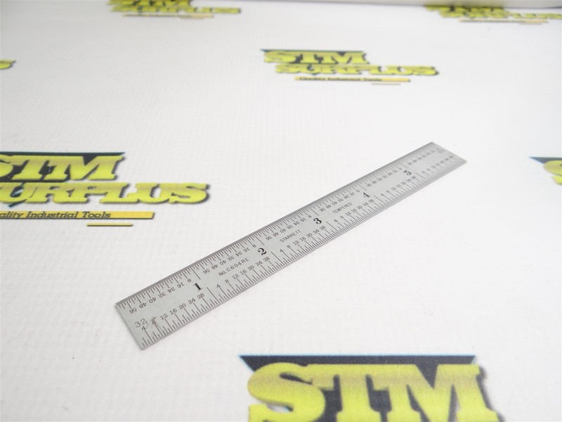 NEW STARRETT PRECISION 6" RULE NO. C604RE TEMPERED 