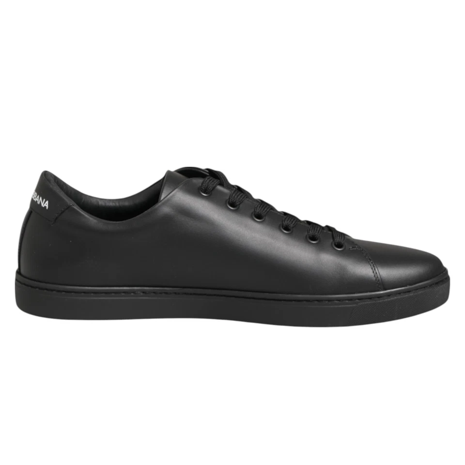 Chaussures DOLCE & GABBANA baskets en cuir noir cœur cristal EU39 / US8.5... - Photo 4/4