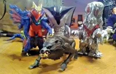 Mix Monsters Hedorah & 3 More Monster Figures