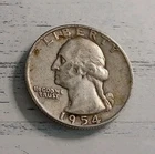 1954-D XF Washington Quarter 90% Silver #1