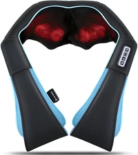 Shiatsu Back Shoulder and Neck Massager with Heat, Electric Deep Tissue 4D Knead