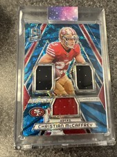 2024 Panini Spectra Christian McCaffrey Triple Threats Triple Patch #/60