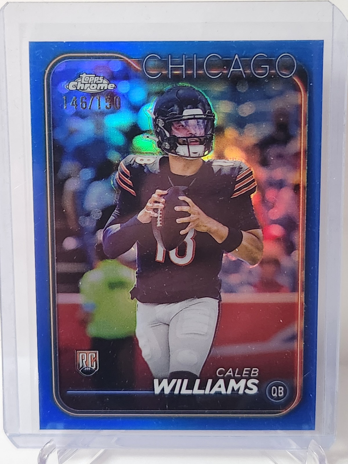 2024 Topps Chrome Blue Refractor Caleb Williams #202 - 146/150 Bears RC NM-MT