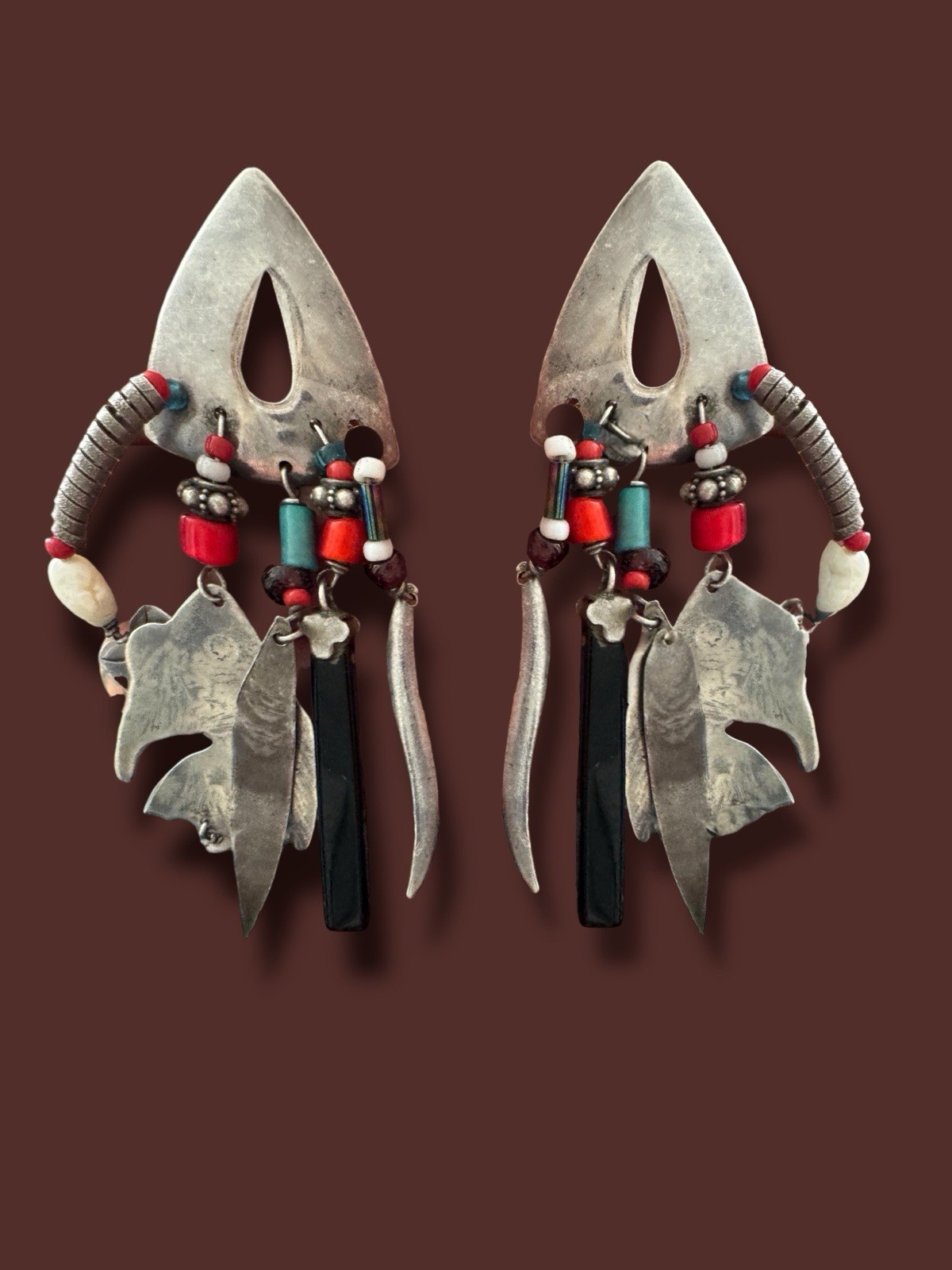 Unique Tabra Sterling Silver Native American Bead… - image 1