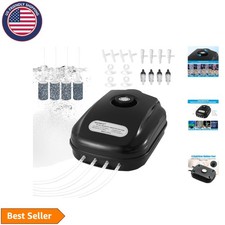 300GPH Aquarium Air Pump - Ideal for 200 Gallon Tanks with Full Accessories