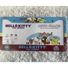 Sanrio Hello Kitty Friends Auto License Plate Frame Plastic Multicolor Cute Car