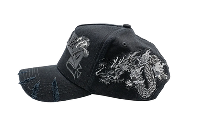 REBEL HATS BLACK DRAGON BLACK SNAPBACK REBDRAGON BLK | eBay