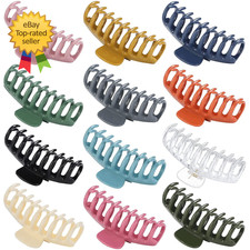 12 Pack Hair Claw Clips Large 4.3 Inch Hair Clips Stylish Barrettes in 12 Colors