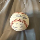 Pete Rose Signed Baseball HOF “Sorry I Bet On Baseball” Beckett COA STAIN