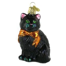 Old World Christmas Glass Blown Ornament for Tree, Halloween Kitty