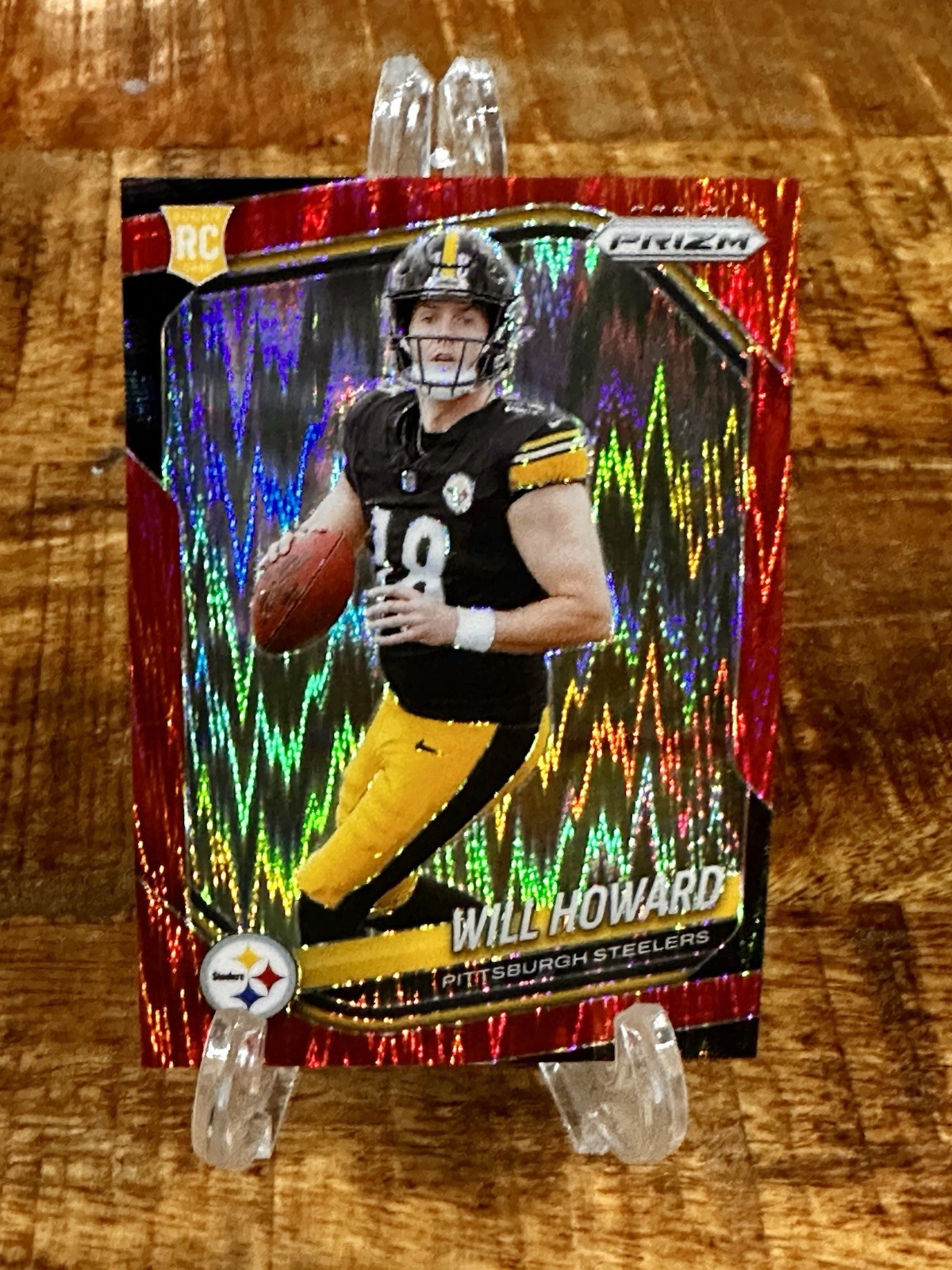 2025 Panini Prizm Will Howard Red Flash Prizm #367 Rookie SP