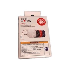 4 Pack Item Locators Compatible with Apple Devices Up to 150 Feet