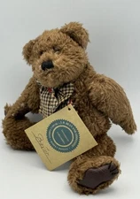 Boyds Bears 8.5" Baxter Brown Plush Jointed Teddy "Leather" Paws #515105 w/Tags