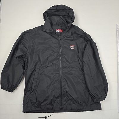 McNeal Sport Windjacke Schwarz   Herrenjacke mit Kapuze   Innenfutter   Größe L