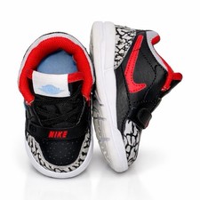Nike Jordan Legacy 312 Baby Sneakers Black Red Elephant Print Synthetic