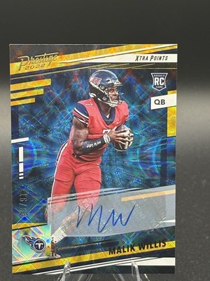 2022 Prestige Malik Willis Xtra Points Premium Gold Ref Auto Autograph /50