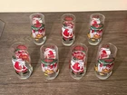7 - Vintage 16oz Christmas Coca Cola Santa Glass 1980s McCrory Stores