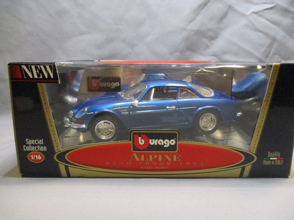 AU311 BURAGO SPECIAL 1/16 1:16 ALPINE A110 1600S 1971 REF 3001 BLEU - Photo 2/4