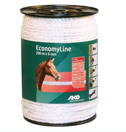 RECINTI ELETTRICI - CORDA ELETTRICA 3 FILI 200 mt.