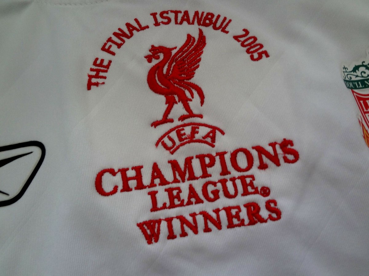 Authentic 2005/06 Liverpool Away Reebok w/ UCL Embroidery Large