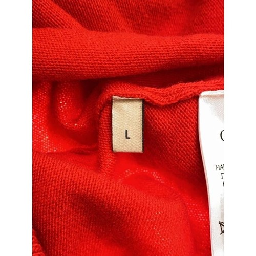 Gucci x adidas 700446 logo embroidery wool knit pullover hoodie Red Size: L - Picture 4 of 6