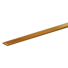 K&S Engineering Brass Strip 12 x 1/4in 300 x 6.35mm, .032 .81mm Thick 8240