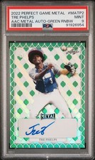 2022 Perfect Game AUTO Green Rainbow 3/5 TRE PHELPS Georgia Bulldogs PSA 9