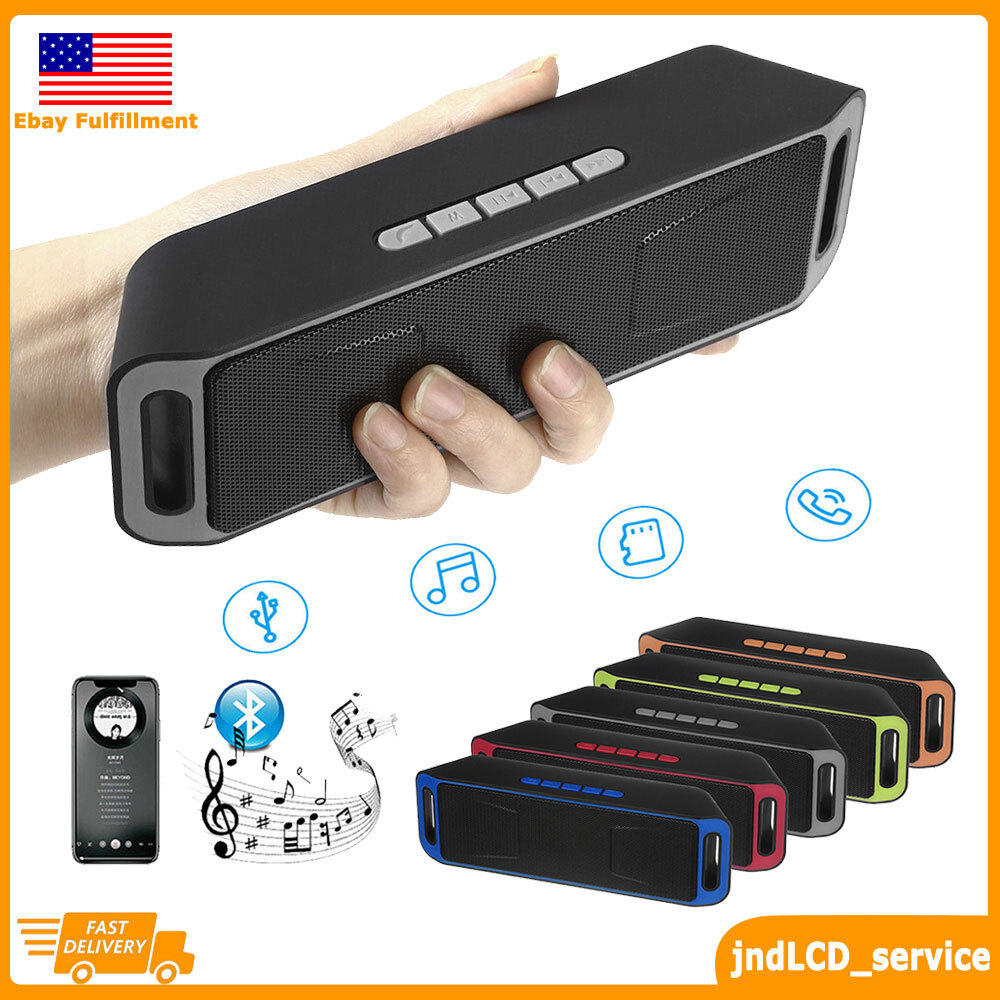 Wireless Bluetooth Speaker with Bass Stereo Sound USB TF Card Slot for Indoor Outdoor Use  -image