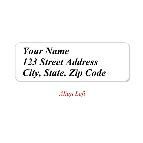 400 Personalized Return Address Labels Printed Text 1/2 x 1 3/4 Inch Plain Text - Picture 3 of 3