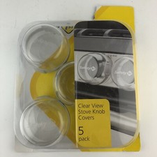 Safety 1st 5 Pack Clear View Stove Knob Hinged Covers 48409 Child Proof HG40