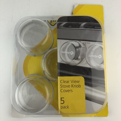 Safety 1st 5 Pack Clear View Stove Knob Hinged Covers 48409 Child Proof HG40