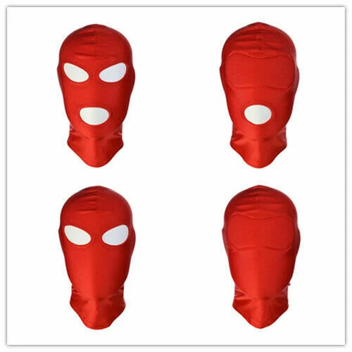 Spandex Mask Padded Blindfold Headgear Mouth Eye Open Facemask Restraints Hot - Image 4 of 4