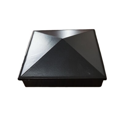 5-Pack Aluminum Post Caps – 3.5 X 3.5 Inch Black Pyramid Top – Weather-Resistant