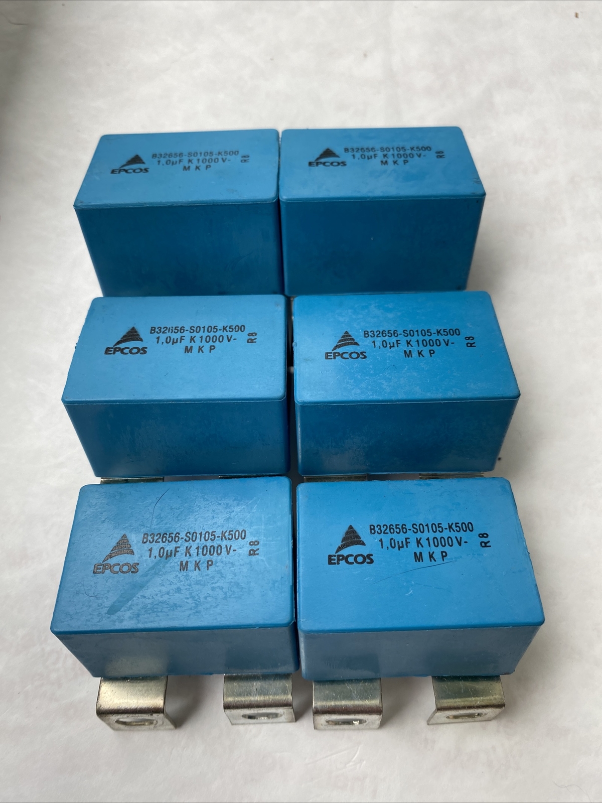 LOT OF 6- Epcos B32656-S0105-K500 Capacitor 1.0UF 1000V